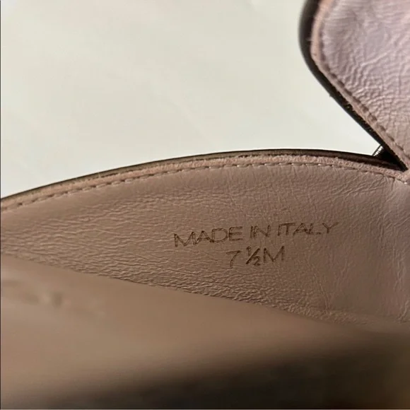 Taryn Rose metallic bronze leather slip-on mules with gold-tone hardware - Picture 8 of 11